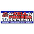 Signmission 12 in Height, 1 in Width, Vinyl, 12" x 4.5", D-12 We Buy Cell Phones D-12 We Buy Cell Phones